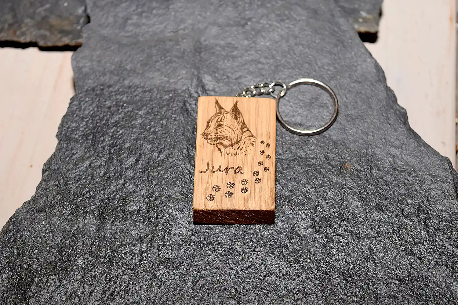 Porte-clés ''Lynx'' - Atelier Les Sens du bois