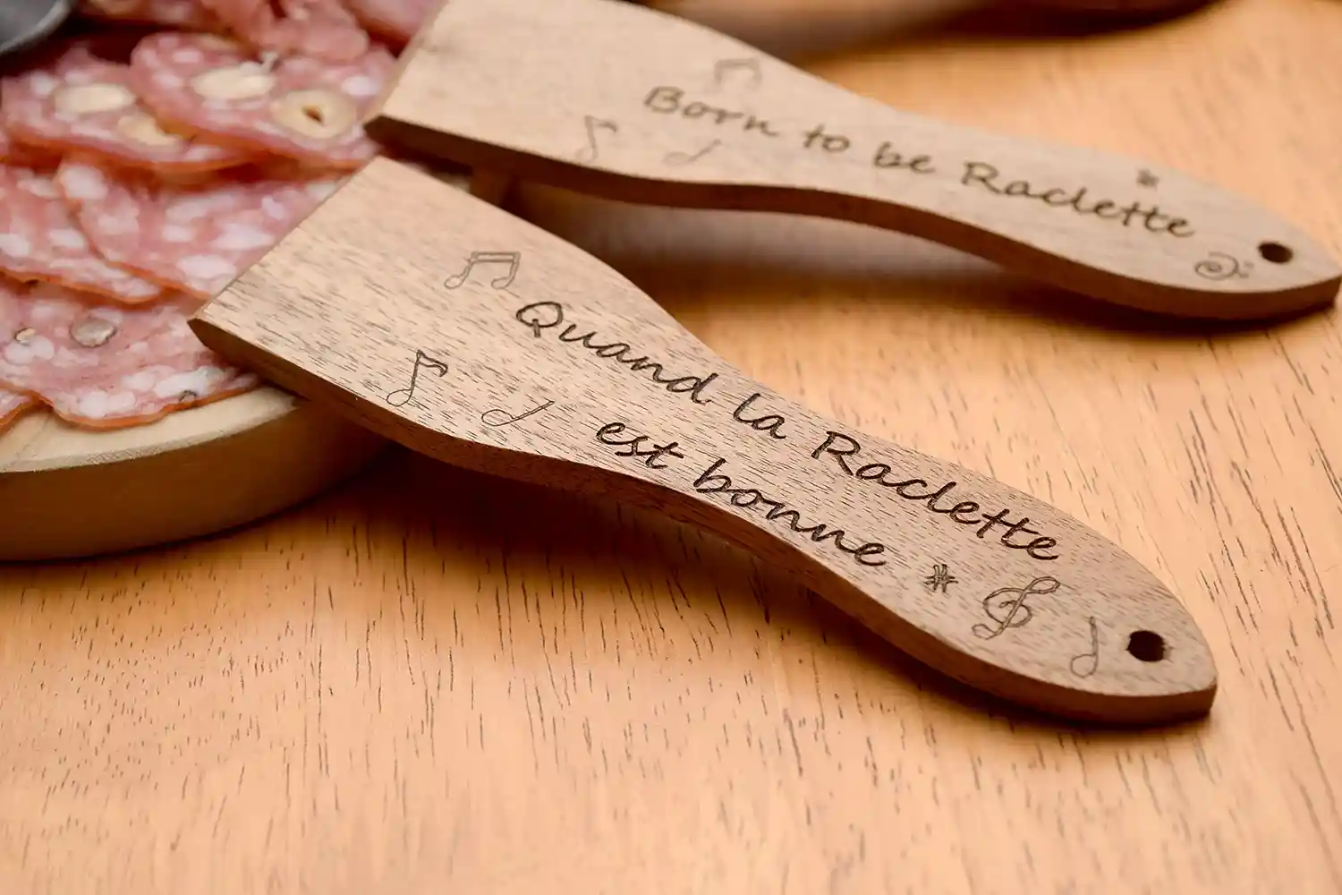 Spatules à raclette - Atelier Les Sens du bois